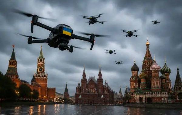Дрон над Красной площадью